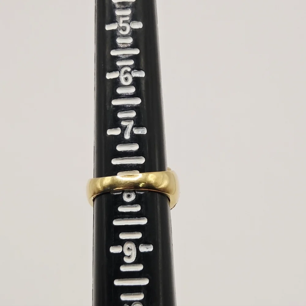 PalmBeach Yellow Gold-plated Sterling Silver  Accent Dome Ring Size 8 - Picture 5 of 8